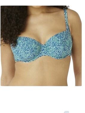 NEW Cleo PANACHE Bikini Top Hattie Balconette Zebra Print Size 38DD/E Swimwear